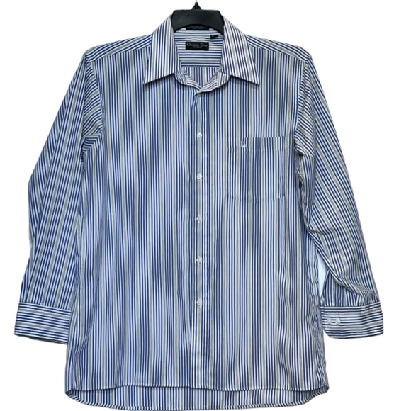 Christian Dior Men's Strped Long Sleeve Casual Dress Shirt - Picture 5 of 9